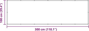 vidaXL Οθόνη Μπαλκονιού Κίτρινο 100 x 300 cm Ύφασμα Όξφορντ