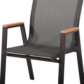 Καρέκλα FL5050 Fylliana Textilene Μαύρο 61x56x90 εκ. 61x56x90 εκ.