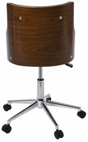 Καρέκλα γραφείου Mesa 422, Καρυδί, Μαύρο, 78x48x52cm, 12 kg, Με ρόδες, Με μπράτσα, Μηχανισμός καρέκλας: Κλίση | Epipla1.gr