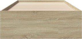 vidaXL Σκελετός Κρεβατιού Sonoma Δρυς 80 x 200 cm Επεξεργασμένο Ξύλο