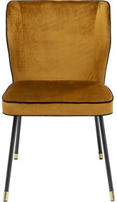 Καρέκλα Irina Κίτρινη/Μαύρη 57x83x50 εκ. - Μαύρο