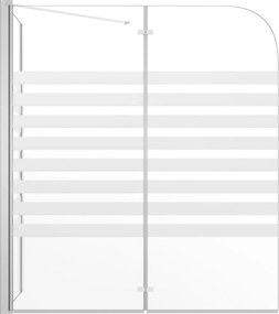 vidaXL Καμπίνα Μπανιέρας 120x68x130 εκ. Ψημένο Γυαλί Ριγέ