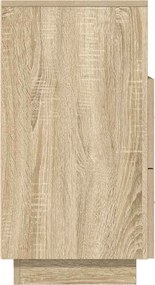 vidaXL Κομοδίνο με 2 συρτάρια Sonoma Δρυς 36x36x68 εκ.