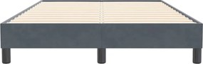 vidaXL Box Spring Κρεβάτι χωρίς στρώμα Σκούρο γκρι Βελούδινο