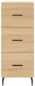 vidaXL Μπουφές Sonoma δρυς 34,5 x 34 x 180 εκ. από Επεξεργασμένο Ξύλο