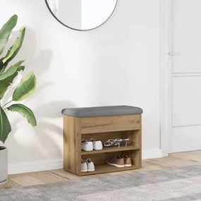 vidaXL Πάγκος παπουτσιών  Artisan Oak 62x32x50 cm Κατασκευασμένο ξύλο