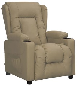 vidaXL Πολυθρόνα Ανακλινόμενη Καπουτσίνο από Συνθετικό Δέρμα