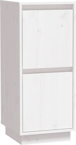 vidaXL Ντουλάπι Λευκό 31,5 x 34 x 75 εκ. από Μασίφ Ξύλο Πεύκου