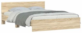 vidaXL Πλαίσιο Κρεβατιού με Κεφαλάρι Sonoma Δρυς 150x200 εκ.