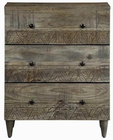 vidaXL Sideboard ανοιχτό γκρι 60x33,5x75 cm μασίφ ξύλο Mango