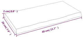 ΡΑΦΙ ΤΟΙΧΟΥ ΑΝΟΙΧΤΟ ΚΑΦΕ 40X20X2 ΕΚ. ΕΠΕΞΕΡΓ. ΜΑΣΙΦ ΞΥΛΟ ΔΡΥΟΣ 363623