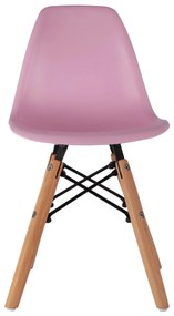 Καρέκλα TWIST KID Παιδική Ξύλινα πόδια Ρόζ 30,5x33x59 εκ. 4αδα 30.5x33x59 εκ.