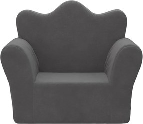 vidaXL Καναπές Παιδικός Ανθρακί από Μαλακό Βελουτέ Ύφασμα