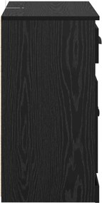 vidaXL Highboard Μαύρη Οξυά 70 x 35,5 x 67,5 εκ. Επεξεργασμένο Ξύλο