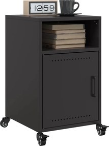 vidaXL Κομοδίνο Μαύρο 36x39x59 εκ. από Χάλυβα