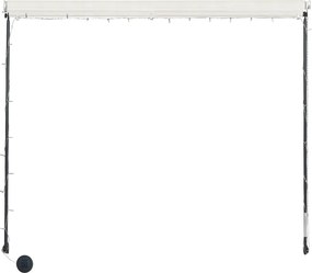 vidaXL Τέντα Συρόμενη με LED Κρεμ 350 x 150 εκ.