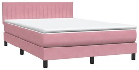 ΚΡΕΒΑΤΙ BOXSPRING ΜΕ ΣΤΡΩΜΑ ΡΟΖ 160X210 ΕΚ. ΒΕΛΟΥΔΙΝΟ 3316412