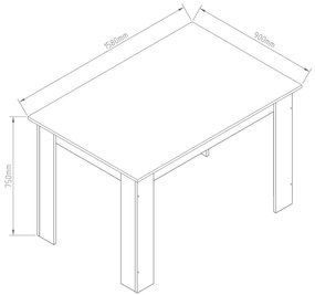 HAZEL Τραπέζι Κουζίνας Ξύλινο Wenge 160x90x75εκ.