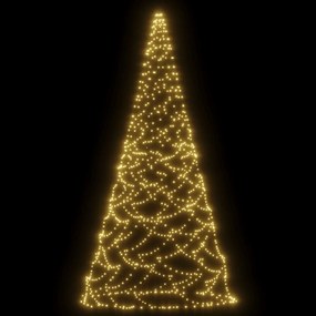 vidaXL Χριστουγεννιάτικο Δέντρο με Ιστό 500 LED Λευκό Θερμό 300 εκ.