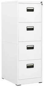 vidaXL Αρχειοθήκη Λευκή 46 x 62 x 133 εκ. από Ατσάλι