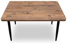 Τραπέζι Levico Megapap Mdf - μεταλλικό χρώμα ακακίας 120x70x75εκ.