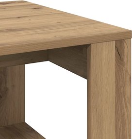 vidaXL Βοηθητικό Τραπέζι Artisan Δρυς 50 x 50 x 35 εκ. Επεξ. Ξύλο