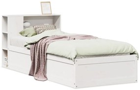 vidaXL Σκελετός Κρεβ. Χωρίς Στρώμα Λευκό 90x190 εκ Μασίφ Πεύκο