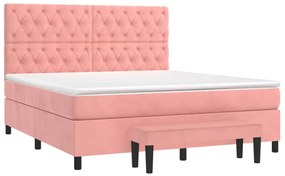 ΚΡΕΒΑΤΙ BOXSPRING ΜΕ ΣΤΡΩΜΑ ΡΟΖ 160X200 ΕΚ. ΒΕΛΟΥΔΙΝΟ 3138036