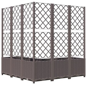 vidaXL Ζαρντινιέρα Κήπου με Καφασωτό Καφέ 120 x 120 x 136 εκ. από PP