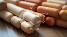 Intra Συλλεκτικό Ξύλινο Παζλ Plywood  4mm - Ομάδα μολυβιών σε μια ξύλινη επιφάνεια Σε Ξύλινο Κουτί - Διαστάσεις: 10x10 cm – 25 κομμάτια
