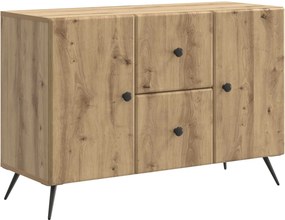 vidaXL Πλαϊνό γραφείο Artisan Δρυς 89 x 34,5 x 60 εκ.