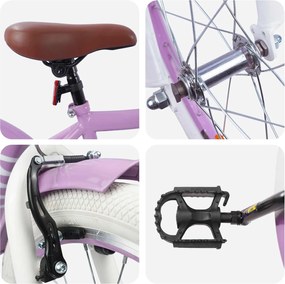 vidaXL Παιδικό Ποδήλατο 18 ίντσες για 5-7 ετών Μοβ