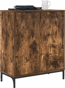 vidaXL Πλαϊνό γραφείο Καπνιστό Δρύς 69,5 x 33 x 82 εκ.