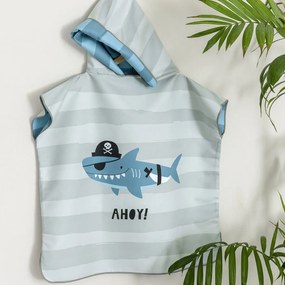 Παιδικό Πόντσο Microfiber 2 Όψεων Nima Ahoy Γκρι No 5-8