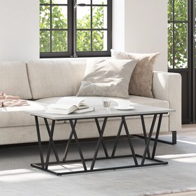 vidaXL Γκρι τραπέζι καφέ 100x50x40 εκ. Φτιαγμένο από επεξεργασμένο ξύλο και μέταλλο