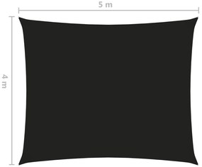 vidaXL Πανί Σκίασης Ορθογώνιο Μαύρο 4 x 5 μ. από Ύφασμα Oxford