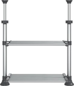 vidaXL Ράφι Κουζίνας 50x25x(50-70) εκ. από Αλουμίνιο