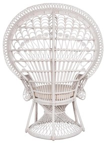 ΠΟΛΥΘΡΟΝΑ ROYAL PEACOCK  RATTAN ΣΕ ΛΕΥΚΟ-ΜΑΞΙΛΑΡΙ ΛΕΥΚΟ 114x72x150Yεκ.