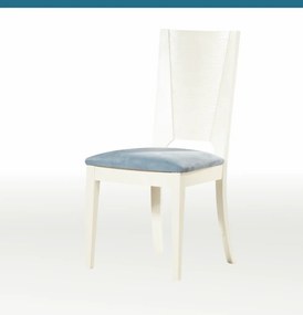 Ξύλινη καρέκλα Valini άσπρο-μπλε 97,5x46x42,5x43cm, FAN1234