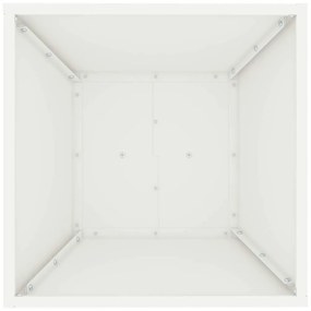 vidaXL Γλάστρα Κήπου με Κουβέρτα Λευκή 40x40x100 εκ Χάλυβας