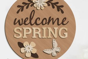 Intra απο ξύλο plywood 3mm-4mm πάχος – Welcome Spring Wall Panel, Δίασταση 45x45 cm INTRAFABR-91574071