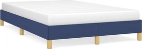 vidaXL Πλαίσιο Κρεβατιού χωρίς στρώμα Μπλε 120x190 εκ. Υφασμάτινο
