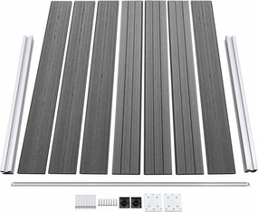 vidaXL Σετ Πάνελ Περίφραξης Γκρι 872 x 146 εκ. από WPC