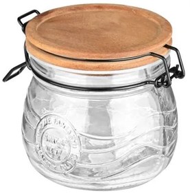 Estia Δοχείο Αποθήκευσης Allure 500ml 11x11x11.5cm Καπάκι Με Κλιπ Γυάλινο 01-23881