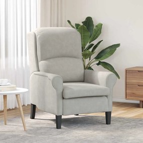 vidaXL Πολυθρόνα Ανοιχτό γκρι 76 x 94 x 102 εκ. Μικροΐνες