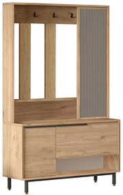 Έπιπλο Εισόδου On 956LCS3481 102,2x35,5x178,2cm Walnut Particle Board, Metal