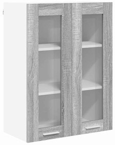 vidaXL Κρεμαστό ντουλάπι με αποθήκευση Γκρίζο Σονομα 60 x 31 x 80 εκ.