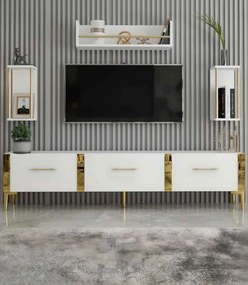 Stewehome Μοντέρνα Βάση Τηλεόρασης με Ράφια &amp;amp; Κομψό Design 180x31x45 cm