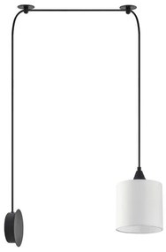 Απλίκα Φωτιστικό Τοίχου Ύφασμα ADEPT H300 Φ30 Homelighting-77-9007-Λευκό 77-9007