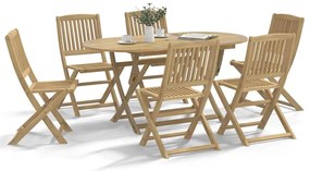 vidaXL Καρέκλες Κήπου Πτυσσόμενες 6 τεμ. 48,5x57x90 εκ. Μασίφ Ακακία